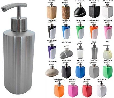 Seifenspender, viele schöne Seifenspender zur Auswahl, hochwertige und stabile Qualität mit Edelstahlpumpe, modernes Design (Pure)