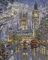 YEESAM ART Neuerscheinungen Malen nach Zahlen für Erwachsene Kinder - London Straße Regen Bus 16 * 20 Zoll Leinen Segeltuch - DIY ölgemälde ölfarben Weihnachten Geschenke (London im Regen, Ohne Frame)