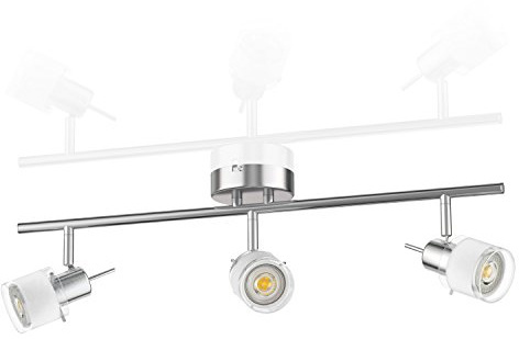 ledscom.de Deckenleuchte MIRAS, dreiflammig inkl. LED GU10 Lampen, je 535lm, weiß