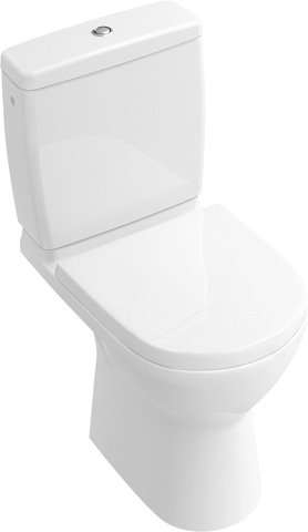 Villeroy & Boch Tiefspülklosett für Kombination spülrandlos Compact O.novo 360 x 610 mm Weiß mit CeramicPlus, 5689R0R1