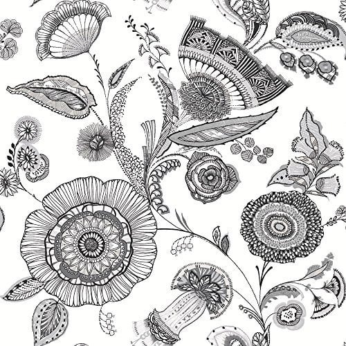 Arthouse 690800 Catarina Wallpaper, Black & White, 53 cm x 10.05 m