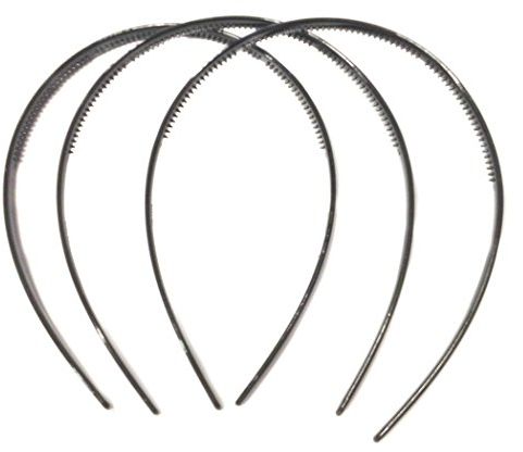 3 Slim Black Alice Bands