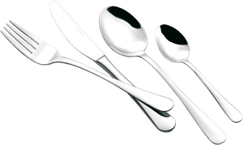 Esmeyer Besteck-Set Sylvia aus Edelstahl 18/10 poliert 24-teilig, Silber, 26.5 x 23.5 x 4 cm