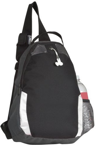 eBuyGB 1213203 Monostrap Rucksack Schul-und Collegetasche, Schwarz, Einheitsgröße