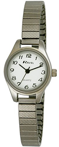 Ravel Women's Petit Round Watch on Stainless Steel Expandable Bracelet