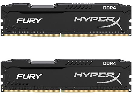 HyperX - HX424C15FB2K2/16 - FURY DDR4 16Go (Kit 2x8Go), 2400MHz CL15 DIMM XMP - Noir