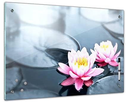 Bilderdepot24 Tableau mémo magnétique en Verre Motif Plantes, botanique et Jardin Vert