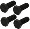 sourcing map 4 Stück 8.8 Grad M12x30mm Vollgewinde Linksgewinde Sechskantschraube Schwarz DE de