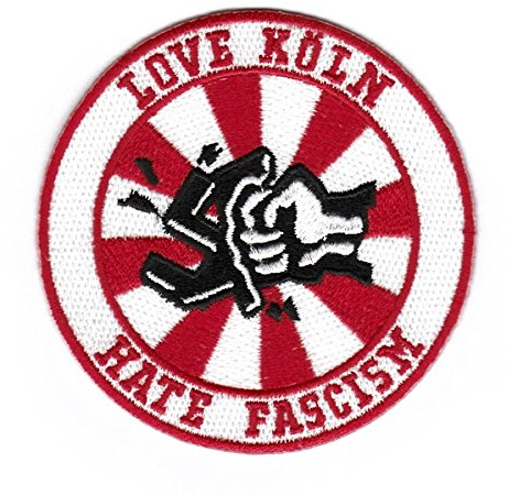 Köln Aufnäher/Bügelbild/Abzeichen/Iron on Patch Love Köln - Hate Fascism