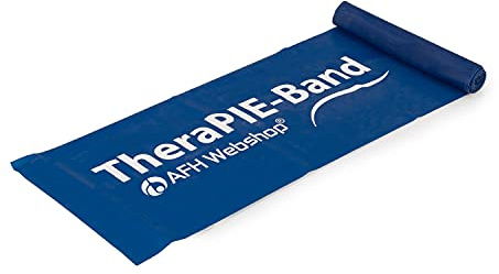 AFH Webshop Therapie Band | Übungsband | Fitnessband | Trainingsband | ca. 2m | mittel | dunkelblau