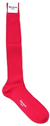 Chiccheria Brand Milano Premium Herren Kniestrümpfe, / Strümpfe/Business Strümpfe/Bunte Strümpfe, Baumwolle, Hortensie, Made in Italy by Bresciani (XL (45-46))