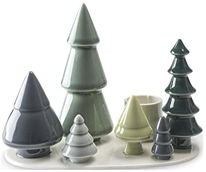 Dottir Nordic Design - Kerzenhalter - Wintergeschichten - Wald - 14 x 10 x 19 cm