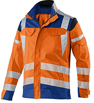 KÜBLER REFLECTIQ Warnschutzjacke PSA 2 – Stretch-Arbeitsjacke mit Reflexstreifen und Kontrastbesatz
