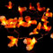 GURU SHOP Exotische Lotusblüten, Blüten LED Lichterkette Chiang Mai 20 Stk. - Lotus Naturweiß/orange, 6x6x350 cm