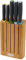 Joseph Joseph Elevate - 5-Piece Japanese Stainless-Steel Kitchen Knife Set with Slimline Bamboo Block, Multicolour