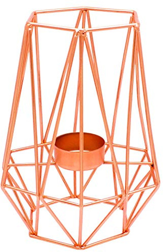 Duffire Nordic Light Luxus Kerzenhalter - Goldener Kerzenhalter aus Schmiedeeisen - Roségold Europäischer Romantik-Kerzenbecher, Tischdekoration