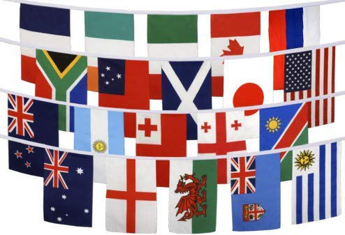 Guirlande Coupe du Monde de Rugby 2023-15 x 22 cm + Digni® sticker gratuit