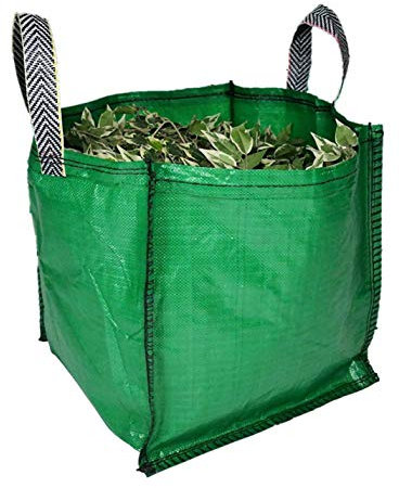 sackmaker Garden Waste Bags - 90 Litre - 1 to 5 Sacks - PREMIUM GRADE - Industrial Fabric and Handles - Heavy Duty Garden/Green Waste Sacks (1 Pack, Green)