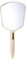 Minkissy Handspiegel Schminkspiegel mit Griff Reise Kleiner Spiegel für Persönliche Schönheit (Beige)