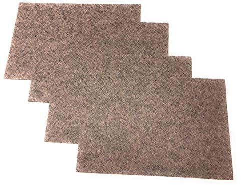 Gilde Handwerk Platzset 4er Set Filz rot grün hellgrau dunkelgrau beige 45cm x 30cm Uni Platzset waschbar (beige)