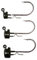 Savage Gear Ned Jigkopf 1/0 Haken 4 Stück | Ultra scharfe Haken | Finess-Köpfe für Bass | Einzigartiges Keeper System | Schwarz oder Grün | 1/16 oz | Ned Rig