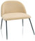 hjh OFFICE 645056 Samt Stuhl VELVO Beige Polsterstuhl Besucherstuhl Sessel mit Metallbeine, bequem gepolstert, modern