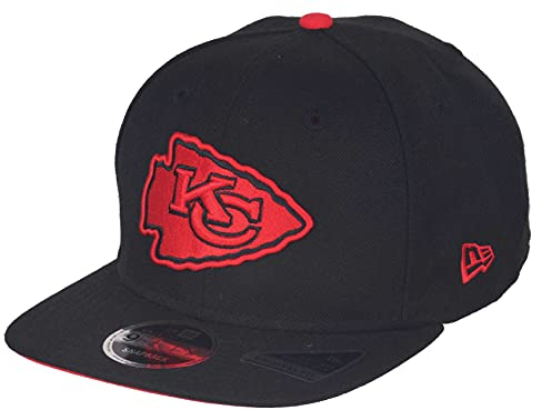 New Era Kansas City Chiefs Black Base Black Red 9Fifty of Snapback Cap - One-Size