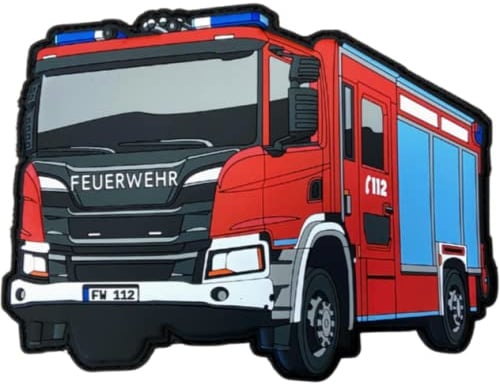 Polizeimemesshop Feuerwehr HLF XL Rubber Patch