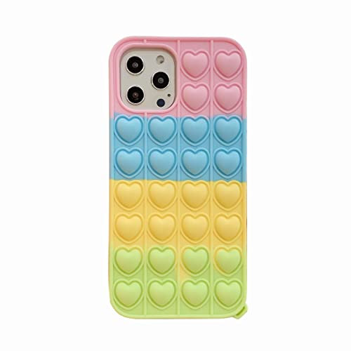 CrazyLemon Hülle für iPhone 13, Color Silikon Fälle Spaß Fidget Pop it Handyhülle Schutz Ultra Mode Fälle für iPhone 13 6.1 Zoll - Horizontal 02