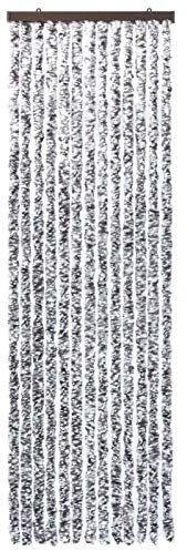 Gecheer Insektenschutz-Vorhang Flauschvorhang Türvorhang Fadenvorhang Fliegenschutz Vorhang Tür Camping Wohnwagen Chenille Braun und Beige 120x220 cm