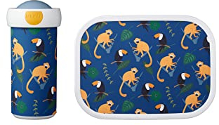 Mepal - Lunch-Set Campus - Lunch-Set für Kinder mit Verschlussbecher & Lunch Box - Lunch-Set für die Schule oder Unterwegs - Spülmaschinenfest & BPA-frei - 300 ml + 750 ml - Jungle