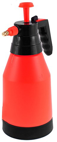 Ruilogod Poignée en plastique noir corps orange Bouteille Pulvérisateur eau 1.5L Auto