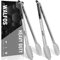 Walfos Barbecue Tongs - Heavy Duty Grill Tongs, Stainless Steel and Non-Slip Heat Resistant Handle - BBQ Tongs Great for Cooking, Grilling, Turning and BBQ(2Pack - 17in)