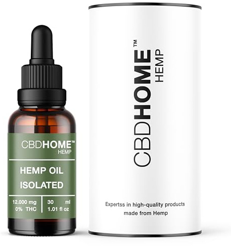CBHOME Oils - Aceite de Semilla de Cáñamo Isolated 40% - 30 ml - Base de Coco y Semilla de Cáñamo Ecológico - Prensado en Frío - Sin Aditivos ni Disolventes - 100% Vegetal - Certificado Ecológico UE