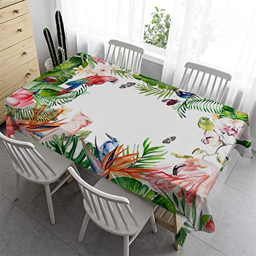 Syhi Qlty Abwischbare Tischdecke 120x160 cm - Tischdecke Outdoor Rechteckig Tischdecke Bierzeltgarnitur Abwaschbar Wetterfest Tischdecken für Garten Geburtstag - Blume Vogel