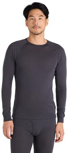 Mountain Warehouse Merino Mens Thermal Baselayer Top | Lightweight & Comfortable Merino Wool Long Sleeve T-shirt, Antibacterial & Quick Drying Underlayer for Winter, Everyday Wear