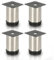 Gimisgu Edelstahl Möbelfüße 4er Set,Runde Möbelfuß Sockelfuß,Höhe 100mm,Höhenverstellbar:15mm,Belastbar bis 250 Kg,Geeignet für Sofa, Bett, Nachttisch, Schrank