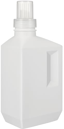 1L/ 33oz Laundry Detergent Dispenser Bottle: Refillable Empty Detergent Bottle - Empty Lotion Sub Bottles with Cap for Body Wash Shampoo Laundry Room Washroom White