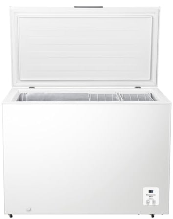 Hisense FT386D4AWLYE - Arcón Congelador Horizontal, Cesta con Asa, Función Dual convertible en Modo Frigorífico, con 297 L de Capacidad Neta, Silencioso, Color Blanco