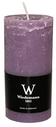 INNA-Glas Stumpenkerze AURORA, mauve, 12 cm, Ø5,8 cm, 42h - Made in Germany - Votivkerze