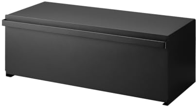YAMAZAKI Industries 3023 Bread Case, Wide, Black, Approx. W 24.4 x D 11.8 x H 8.7 inches (62.2 x 30 x 22 cm), Tower, Bread Case, 9.8 gal (31 L), Large Capacity