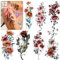 Halber Arm Bunte Rose Gefälschte Tattoos,12 Blätter große temporäre Tattoos für Frauen, Hand Tattoo Aufkleber und temporäre Tattoo Ärmel für Erwachsene Mädchen Hals Arm