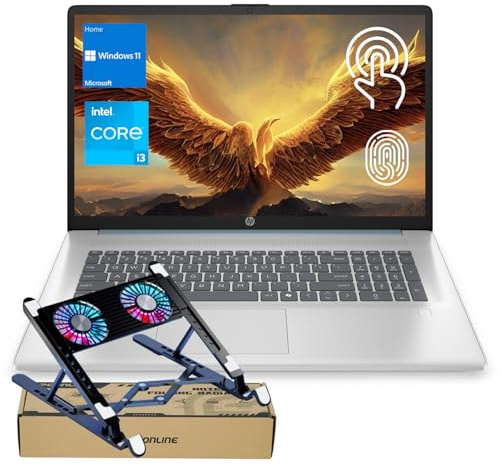 HP Laptop 17, Schermo 17.3 HD+, processore Intel Core i3-1125G4 11a generazione, 32 GB di RAM, 1 TB SSD, Wi-Fi, HDMI, webcam, Windows 11 Home, Argento