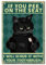 CREATCABIN Cartel de Hojalata Con Diseño de Gato Negro, Metal Vintage y Retro Para Pintura de Baño, Placa de Hierro, Decoración de Pared, Mural de Arte Para Colgar, 30x20 cm