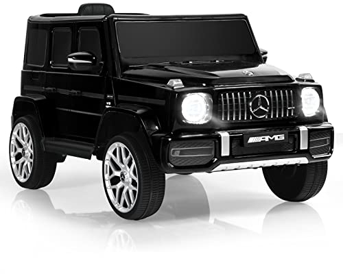 COSTWAY Mercedes Benz Elektroauto, Elektro Kinderauto mit Musik und Scheinwerfer, Elektro Auto 3-5 km/h, inkl. 2,4G Fernbedienung, für Kinder ab 3 Jahre alt