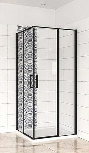 Aica Sanitär Duschabtrennung Duschkabine Eckeinstieg Dusche Nano Sicherheitsglas 80x80cm,90x90cm,H185/195cm