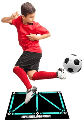 SONLED Fußball-Schritt-Trainingsmatte, rutschfeste Decke für das reguläre Trainingssystem, dribbelnde, geräuschlose Sporthilfsstützen, Trainingsausrüstung für Pace-Ball-Kontrollspieler, für das