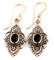 WINDALF Ohrhänger DANIU 3.6 cm Onyx Ohrschmuck Bronze