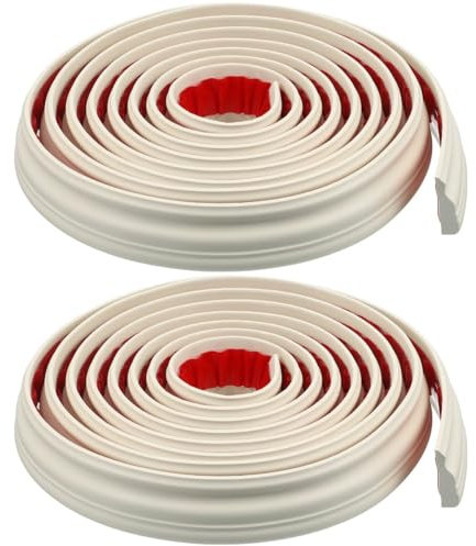 ULTECHNOVO 2 Rolls 5M Wall Molding Trim Peel and Stick Rail, Self-Adhesive Panel Moulding Kit, Flexible DIY Home Decor Wallpaper Border for Mirror Cabinet Door Mirror Frame Lines