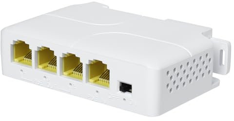 REVODATA 3 Port Gigabit PoE Extender, 10/100/1000 Mbps PoE Repeater 100/250 Meter Extend, IEEE802.3af/at 3 PoE Output, Plug and Play, Wall/DIN Rail Mounting PoE Amplifier (POE5005G-V2)